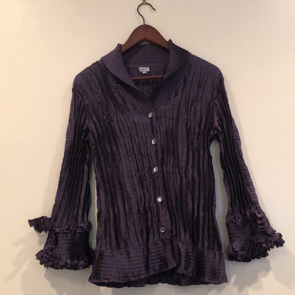 Vintage y2k scrunch shirt Purple Corset back size Large